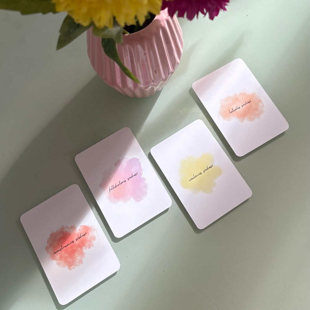 Női-ciklus-kártyacsomag-mentruációs-görcs-könnyebb-napok